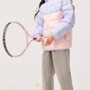 Asics Kids Jacket in Light Blue and Pink